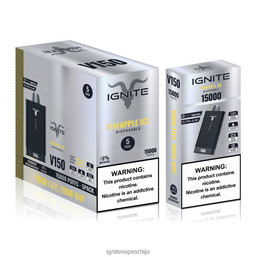 IGNITE V150 вапе оловка 5 ком лед од ананаса Ignite Vape Sales L42H89