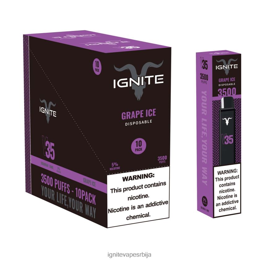 IGNITE V35 вапе оловка 10 ком грожђани лед Ignite Vape Beograd L42H122