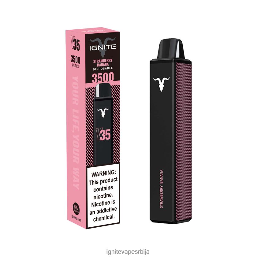 IGNITE V35 електронска цигара јагода банана Ignite Vape Sales L42H139