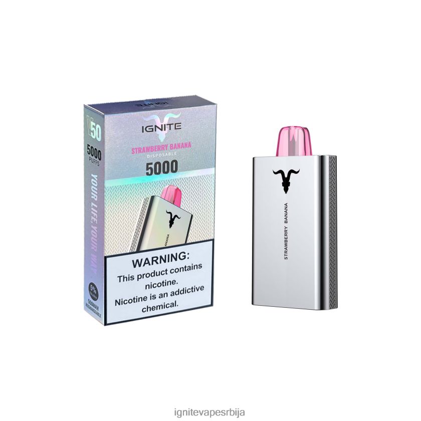 IGNITE V50 електронска цигара јагода банана Ignite Vape Srbija L42H161